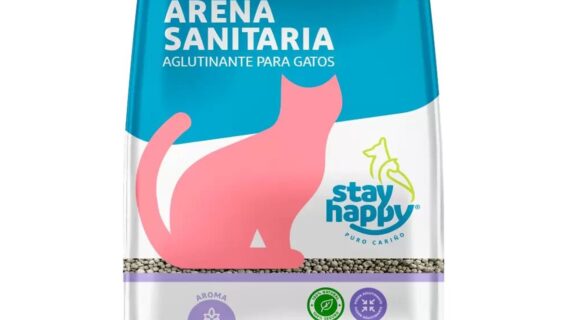 Arena Ultra Aglutinante Para Gatos Stay Happy 2kg Aroma Lavanda