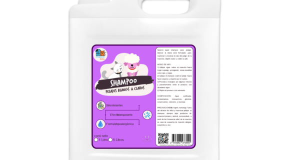 Shampoo Pelaje Blanco 5 Litros Perros & Mascotas