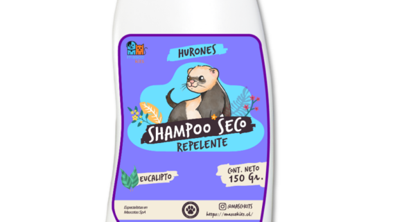 Shampoo Seco Para Huron Repelente Antipulgas Con Aroma 150gr