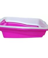 Arenero Ó Bandeja Sanitaria Con Borde + Pala Para Gatos Rosa