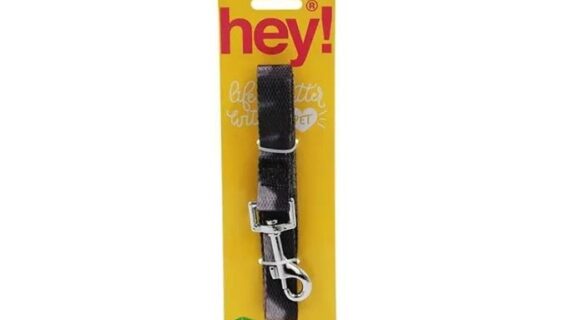 Correa De Nylon Para Perro 123 Cm De Largo Purpura/negro