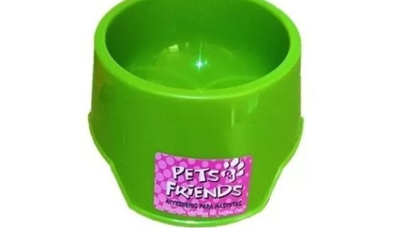 Plato Comedero Ó Bebedero Para Perro Ó Gato 400 Ml Verde