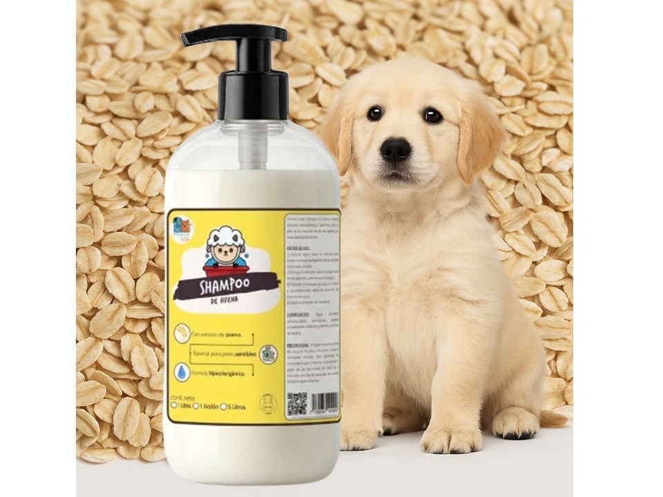 Super Shampoo De Avena Orgánico 1 Litro Para Mascotas - Imagen 2