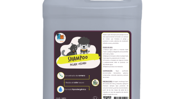 Shampoo Romero Pelaje Negro Orgánico 1 Galón Perros Mascotas