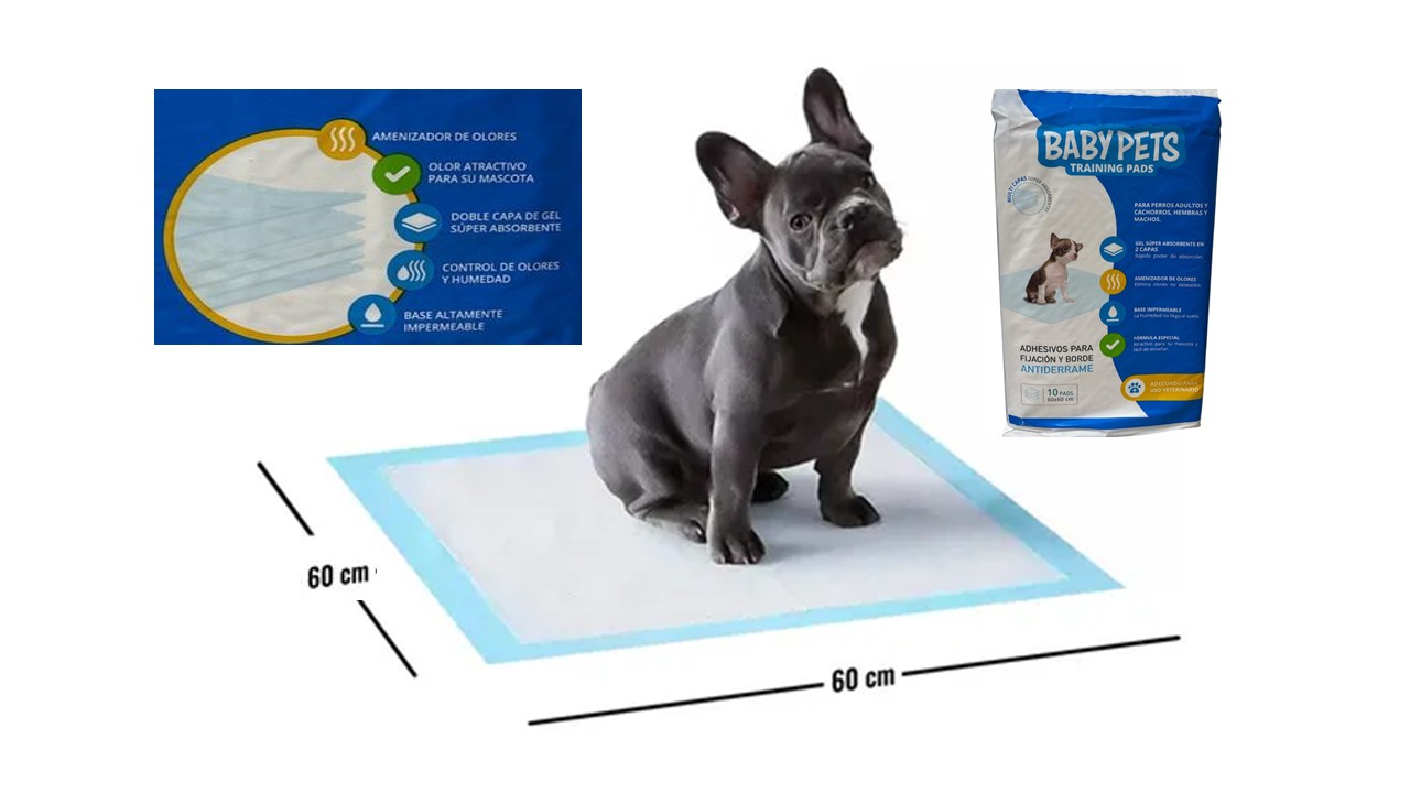 10 Pañales Sabanillas Para Perros 60x60cm Control De Olores - Imagen 2