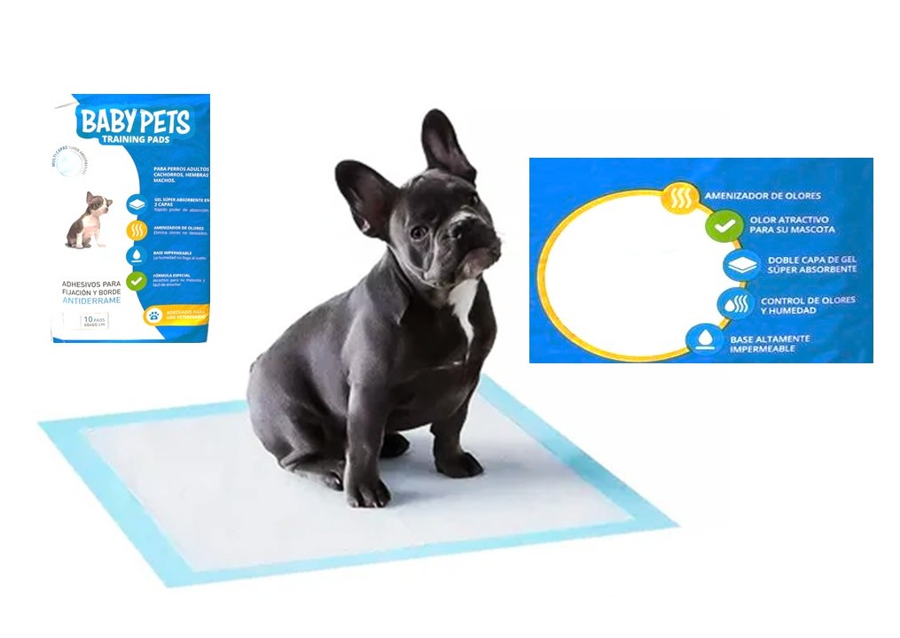 10 Pañales Sabanillas Para Perros 60x60cm Control De Olores