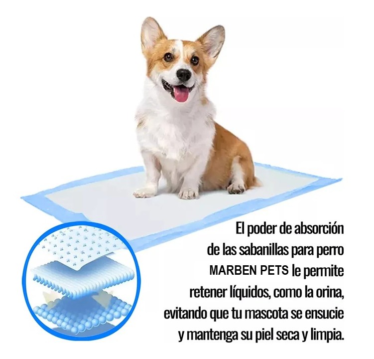 10 Pañales Sabanillas Para Perros 60x60cm Control De Olores - Imagen 5