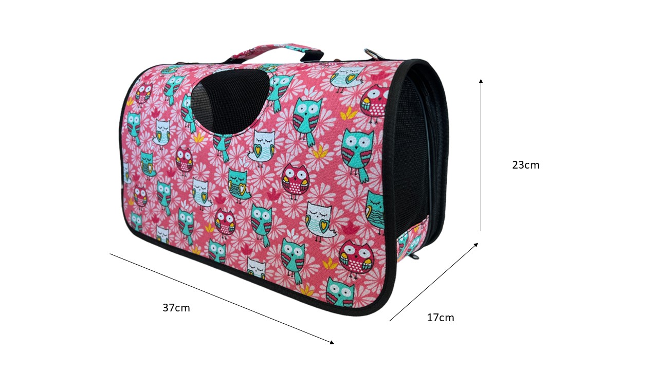 Bolso Transporte Mascotas Pequeño 37x17x23cm Con Diseño - Imagen 2