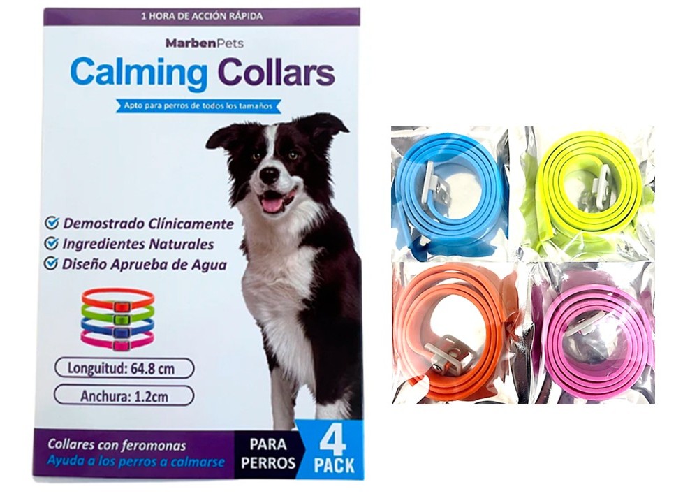 Pack 4 Collar Para Perro Con Feromonas Relajante Calmante
