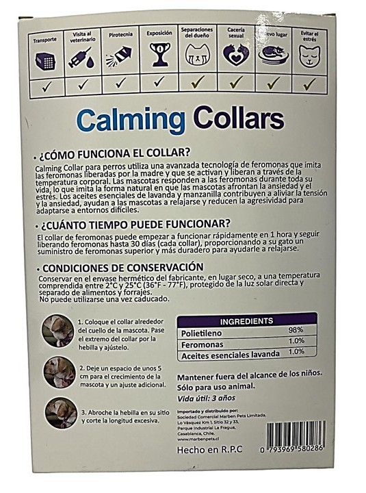 Pack 4 Collar Para Perro Con Feromonas Relajante Calmante - Imagen 2