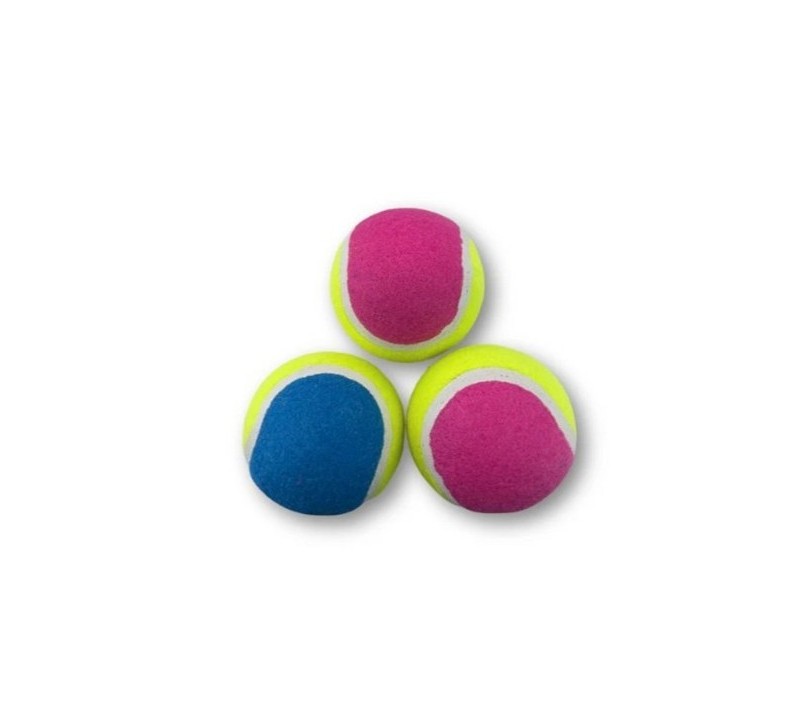 Pack 3 Juguete Para Perro Pelota Tenis Con Sonido Multicolor - Imagen 2