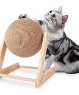 Rascador Para Gato Juguete Bola Giratoria Interactiva