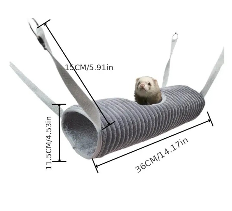 Cama Túnel Colgante Para Roedores Hurones Hamsters Erizo - Imagen 6