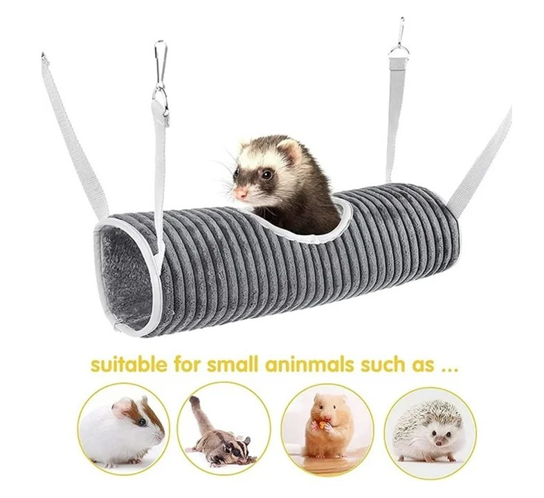 Cama Túnel Colgante Para Roedores Hurones Hamsters Erizo - Imagen 7